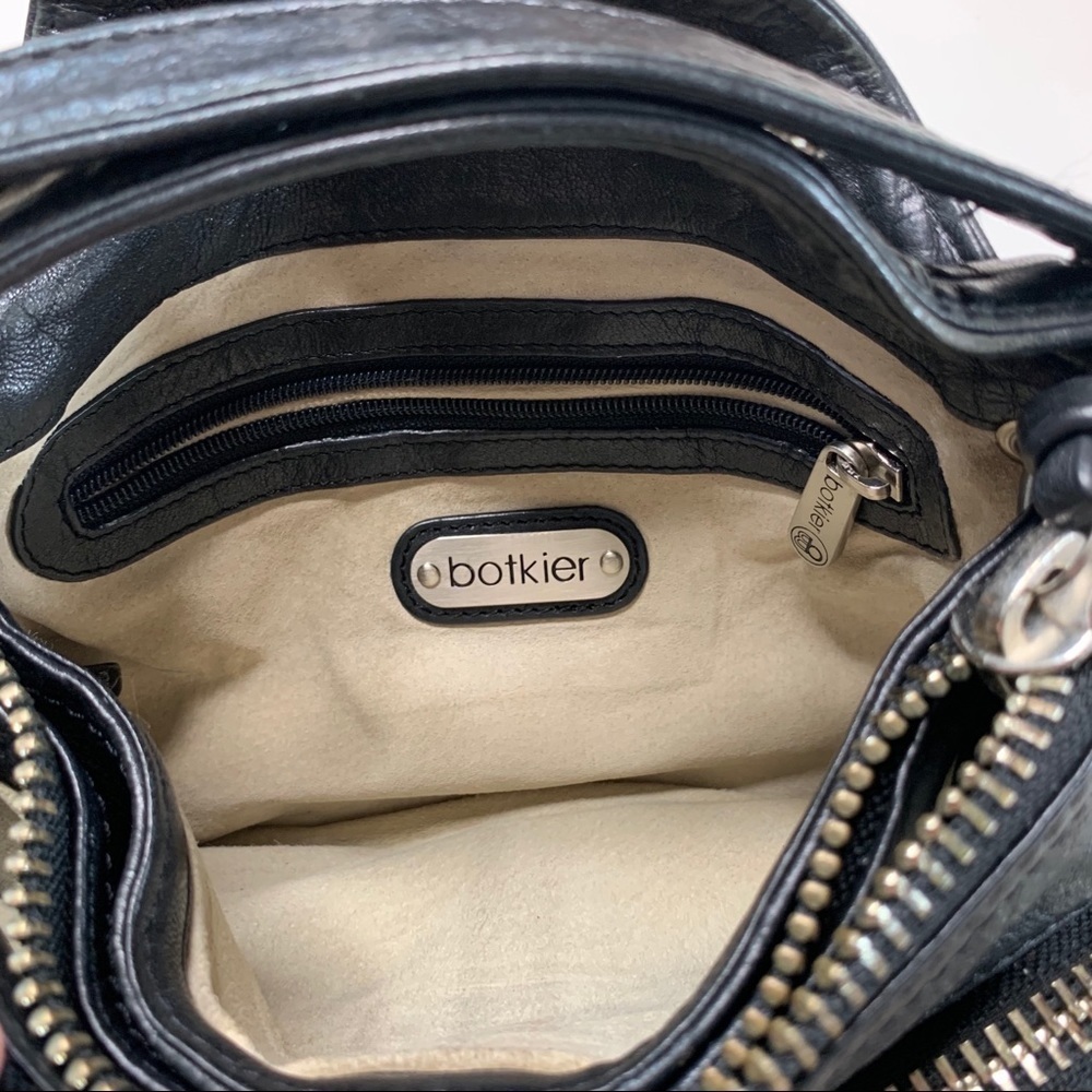 Botkier Black Leather Shoulder Bag with Front Pockets - Picture 6 of 8